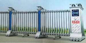 精抛不锈钢型材伸缩门