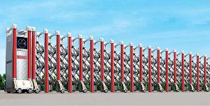 小区不锈钢管自动伸缩门